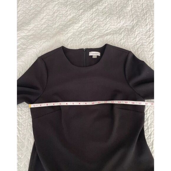 Calvin Klein Black 3/4 Sleeve Dress With Multi-Colored Embellishments size 8 new - Picture 9 of 11
